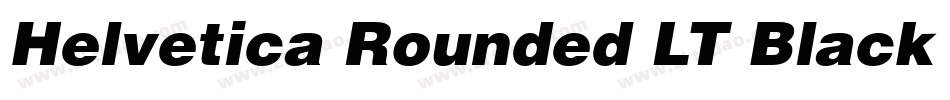 Helvetica Rounded LT Black Oblique字体转换